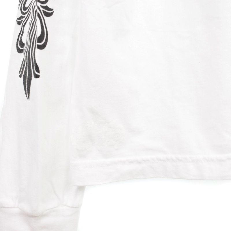 クロムハーツロングTシャツホースシュー&フローラルクロスホワイト