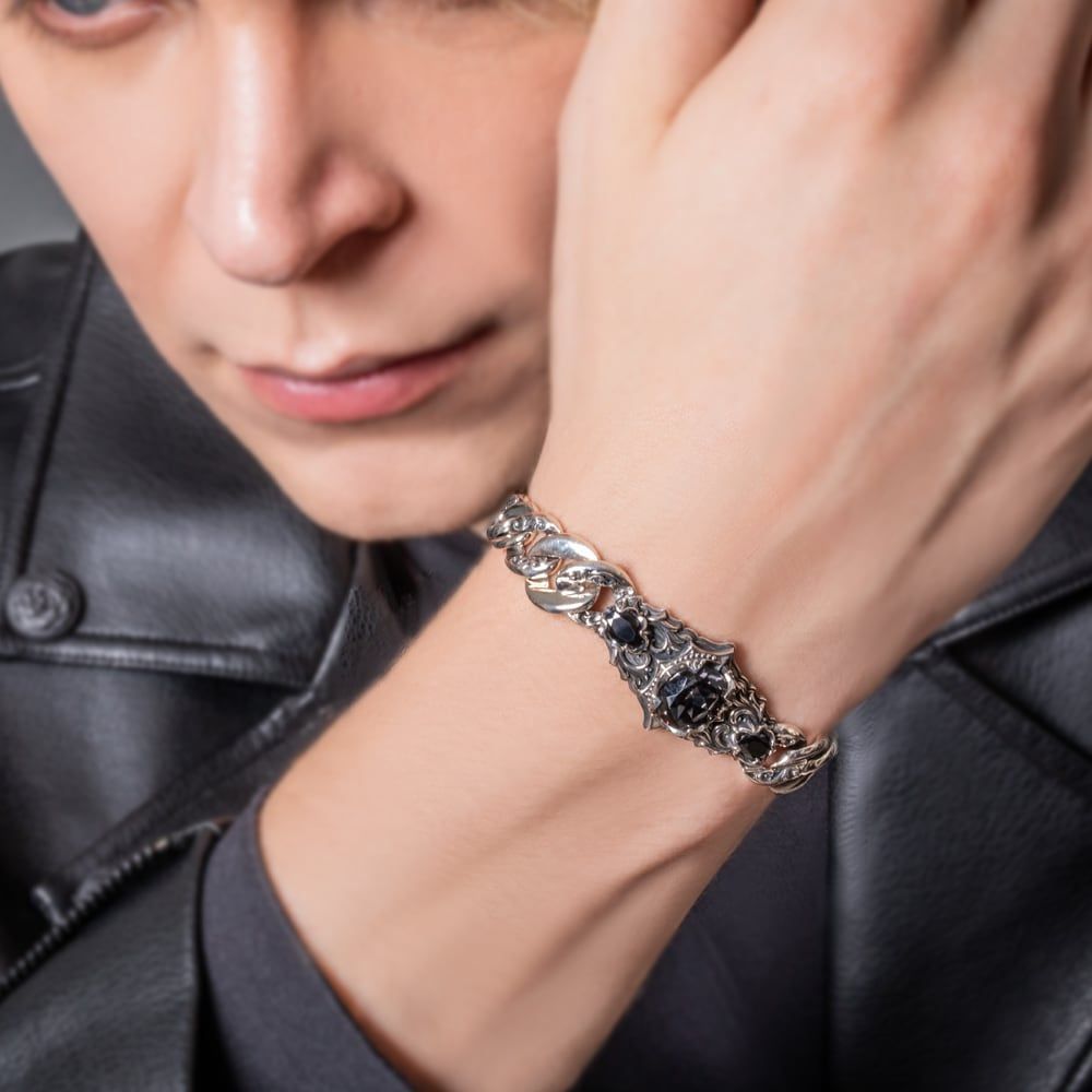 ブラックナイトブレスレット アルテミスクラシック シルバー ジュエリーブランド NEXPOTALLINN_EU