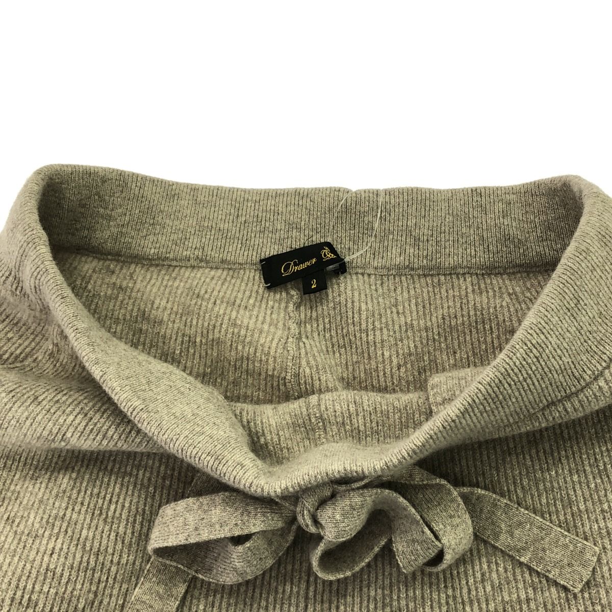 Drawer ウール カシミヤ ニット ジョガーパンツ 美品 DRAWER (1) ウール カシミヤ ニット ジョガーパンツ ブラック