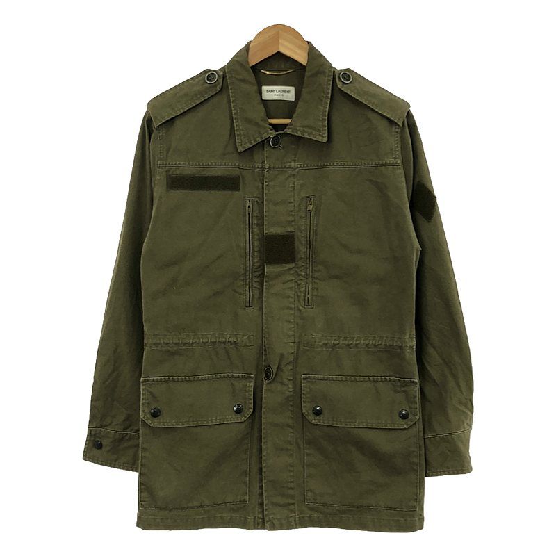 SAINT LAURENT エディ期　ミリタリージャケット SAINT LAURENT - サンローラン M65 ユーズド加工 ミリタリー