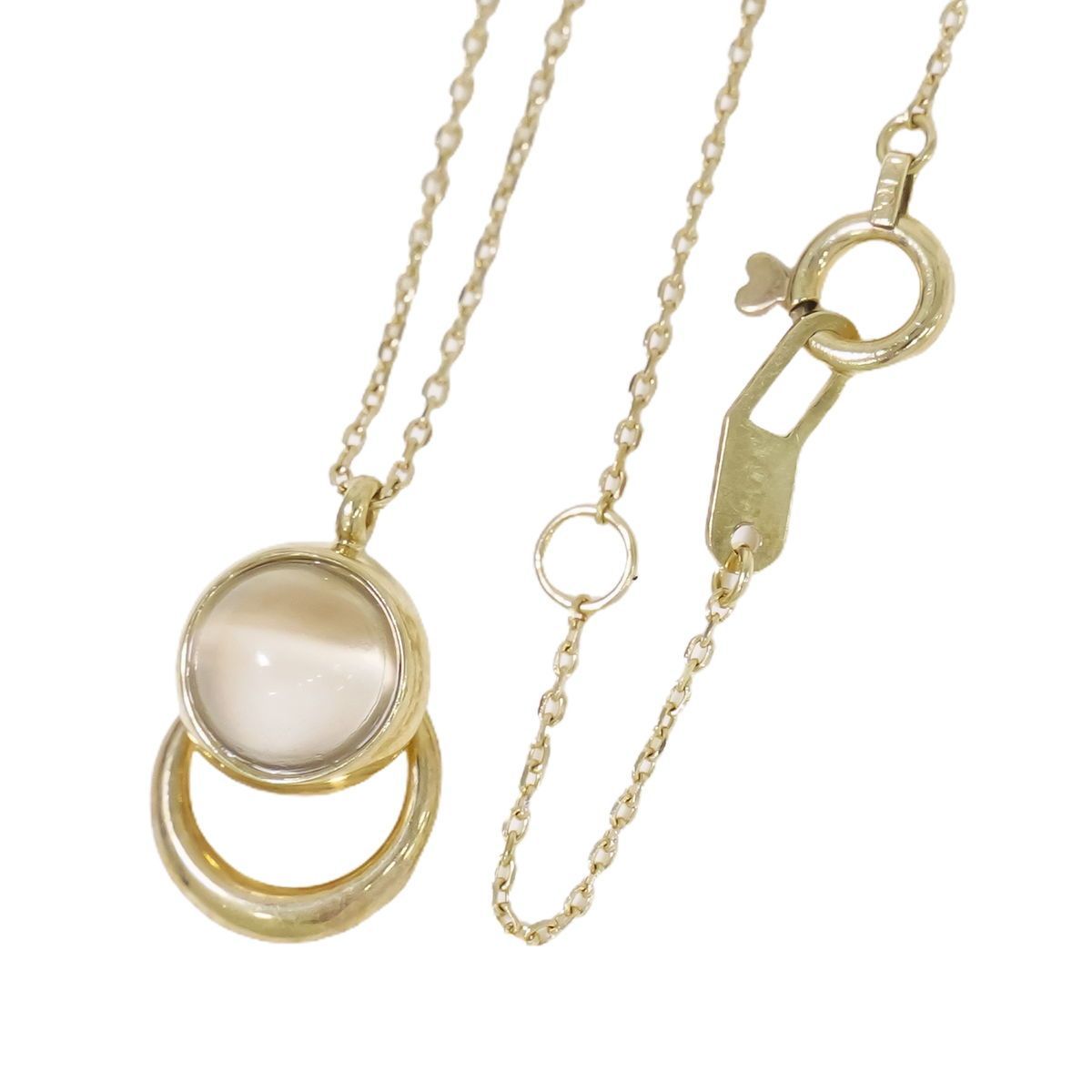 スタージュエリー ネックレス STAR JEWELRY 月 ムーン ジルコン K10YG