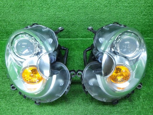 BMW MINI ミニ MF16S R56 クーパーS ヘッドライト 左右セット BMW ミニ R55 R56 R57 MINI ブラック LED イカリング
