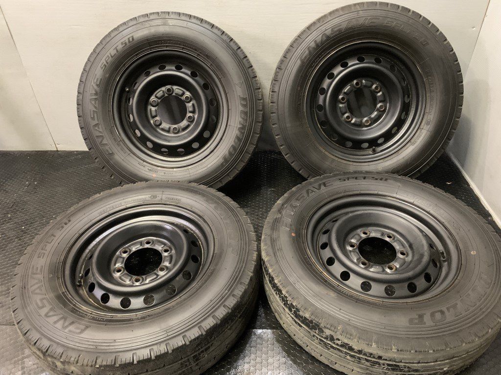 【DUNLOP SPLT50 195/75R15 109/107N LT】夏タイヤ 4本【スチールホイール 15インチ 5J6HPCD139.7+30】20年製 ダイナ トヨエース等 (TG788)クレジットカード QRコード決済可能 DUNLOP SPLT50 195/75R15 109/107N LT】夏タイヤ 4本【スチール