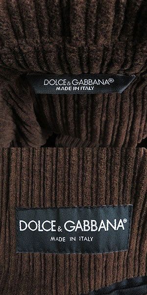 美品□黒タグ DOLCE＆GABBANA/ドルチェ＆ガッバーナ コーデュロイ