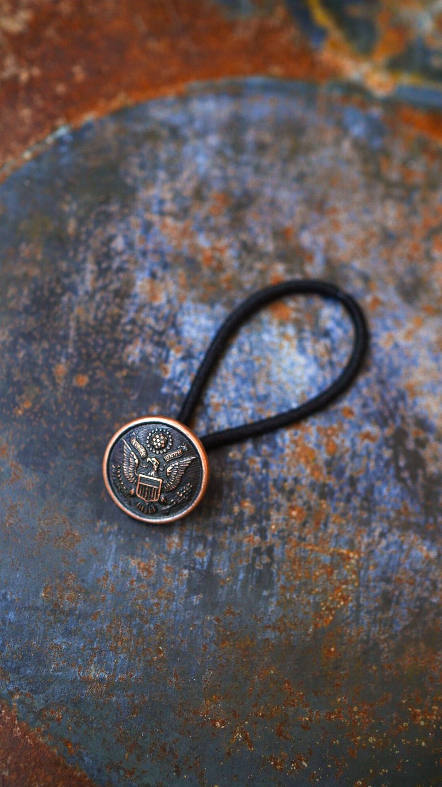 Tiffany&co. ヴィンテージ ブロンズ ミリタリー ボタン & ヘアゴム