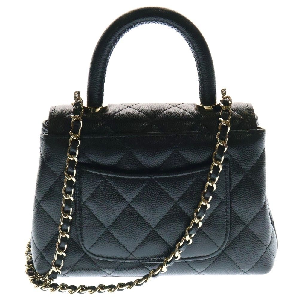 CHANEL ブラック レザーハンドバッグ 質屋かんてい局オンラインショップ / シャネル Chanel ワイルド