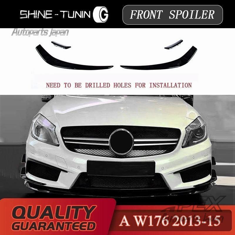 W176 フロントバンパーフロントスポイラーカナード メルセデスベンツ A260 A250 A45 AMG 前リップ 2013 -15 FFCRYSTALESIA_COM