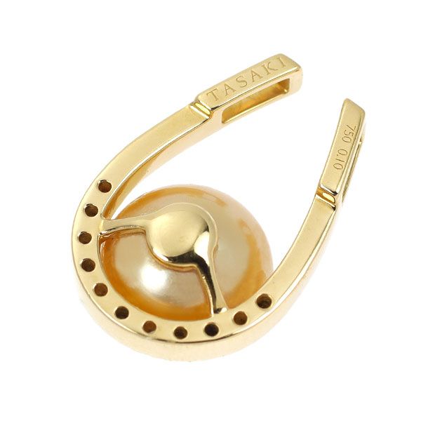TASAKI K18YG サファイア エメラルド ダイヤモンド ブローチ