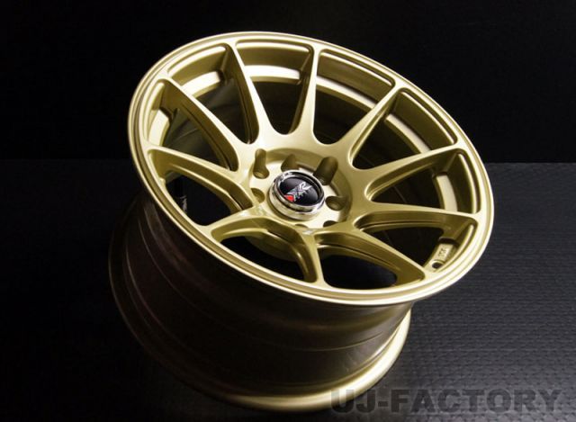 【送料無料！XXR527】15インチホイール 8.25J　INSET0　ゴールド 4本セット（1台分）PCD100/114.3-8H