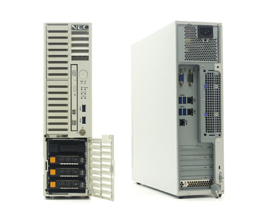 NEC Express5800 T110i-S (N8100-2497Y) Pentium-G4560 3.5GHz メモリ 4GB HDD  1TB×2 (SATA) DVD-ROM