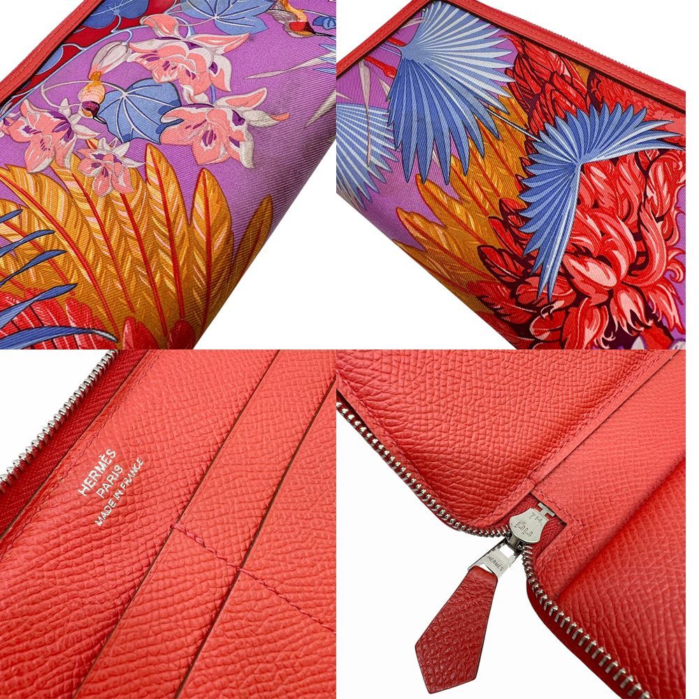 中古】HERMES エルメス 長財布 ラウンドファスナー シルバー金具 T刻印  