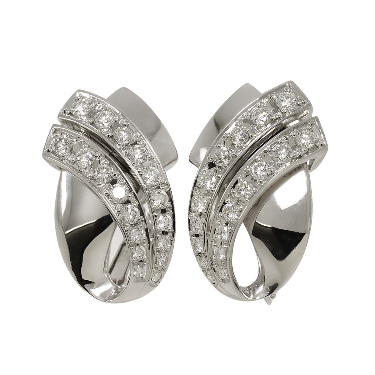 ランバン LANVIN ダイヤ 1.13ct|1.13ct イヤリング Pt プラチナ K14 WG ホワイトゴールド 585 Diamond Earrings Clip on 90294954