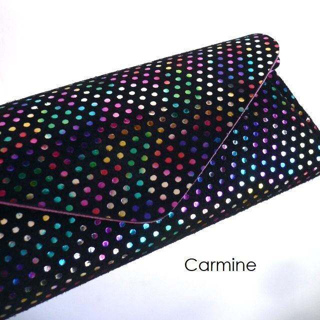 carmine カーマイン 水玉 プチドットメタリック 箔押し スエード