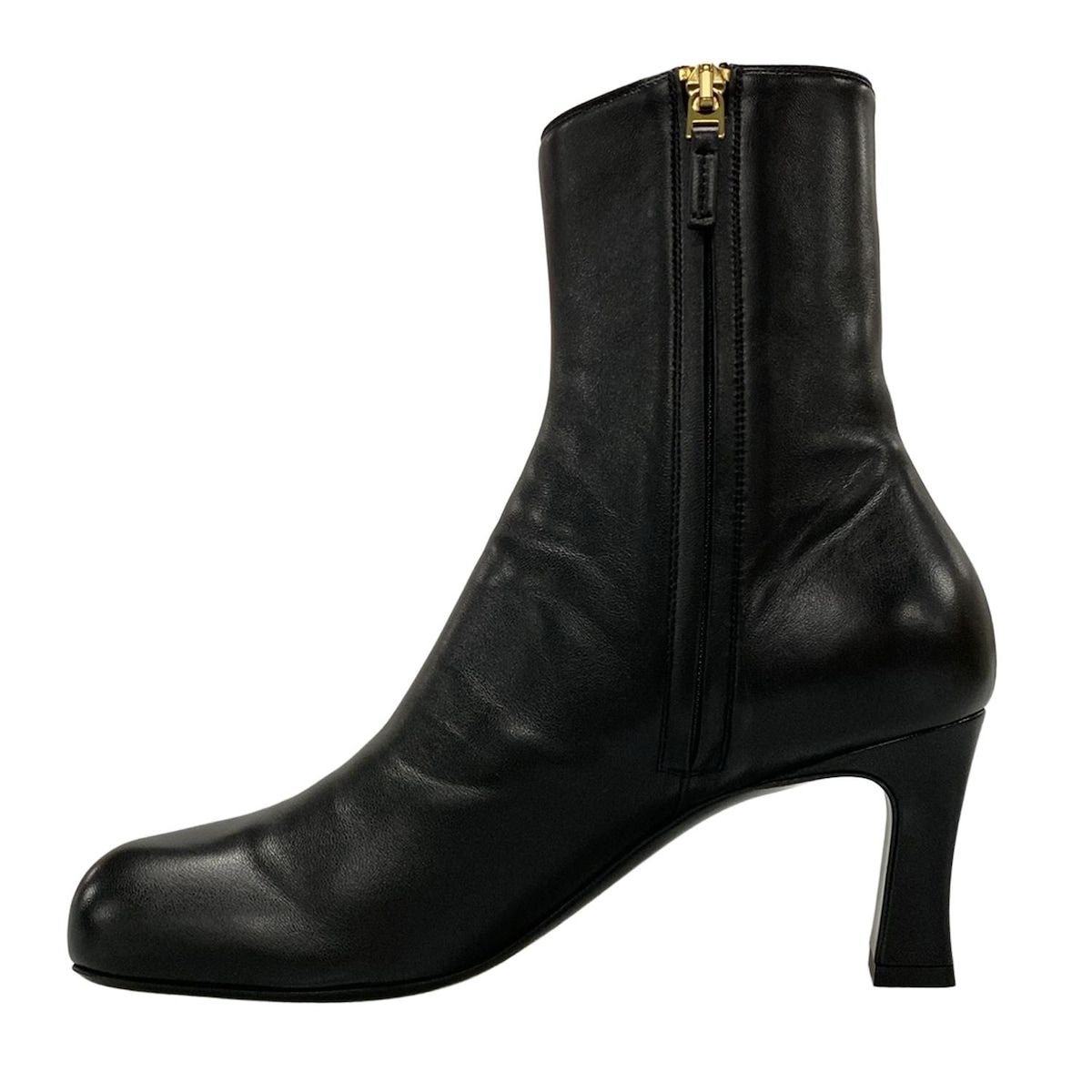 BOTTEGA VENETA ボッテガヴェネタ ショートブーツ 38 レディース ニコ アンクルブーツ 816564VBSD01000 黒 ラムスキン