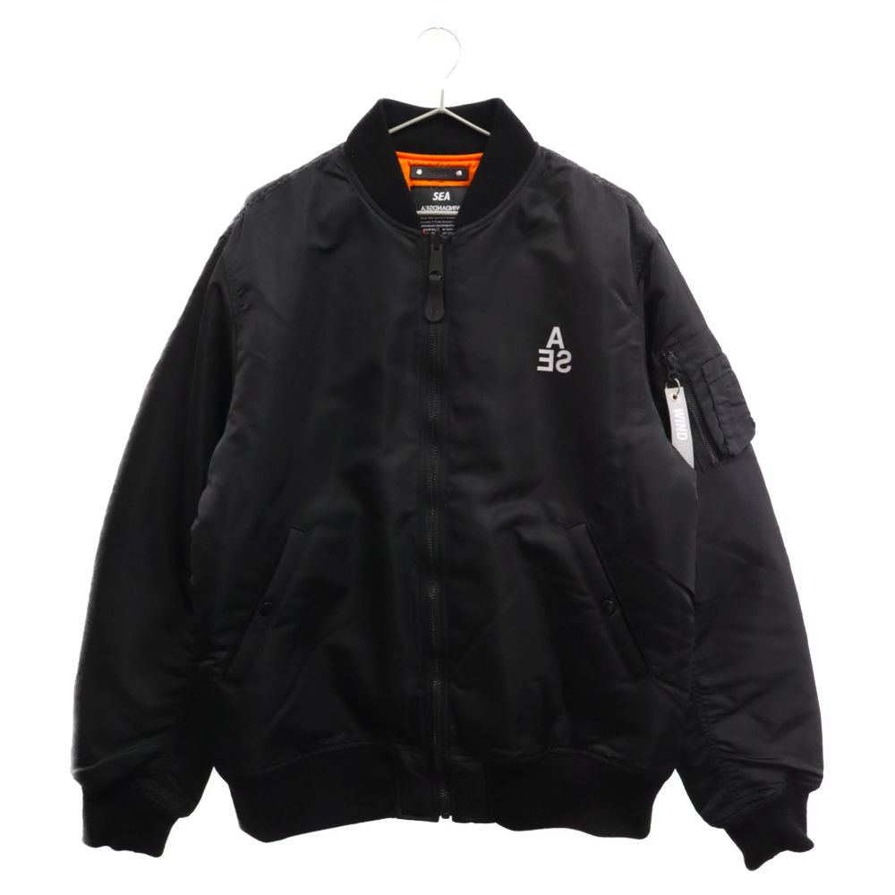 MINEDENIM MA-1 フライトジャケット M ブラック WIND AND SEA (ウィンダンシー) 21AW×MINEDENIM MA-1 フライト