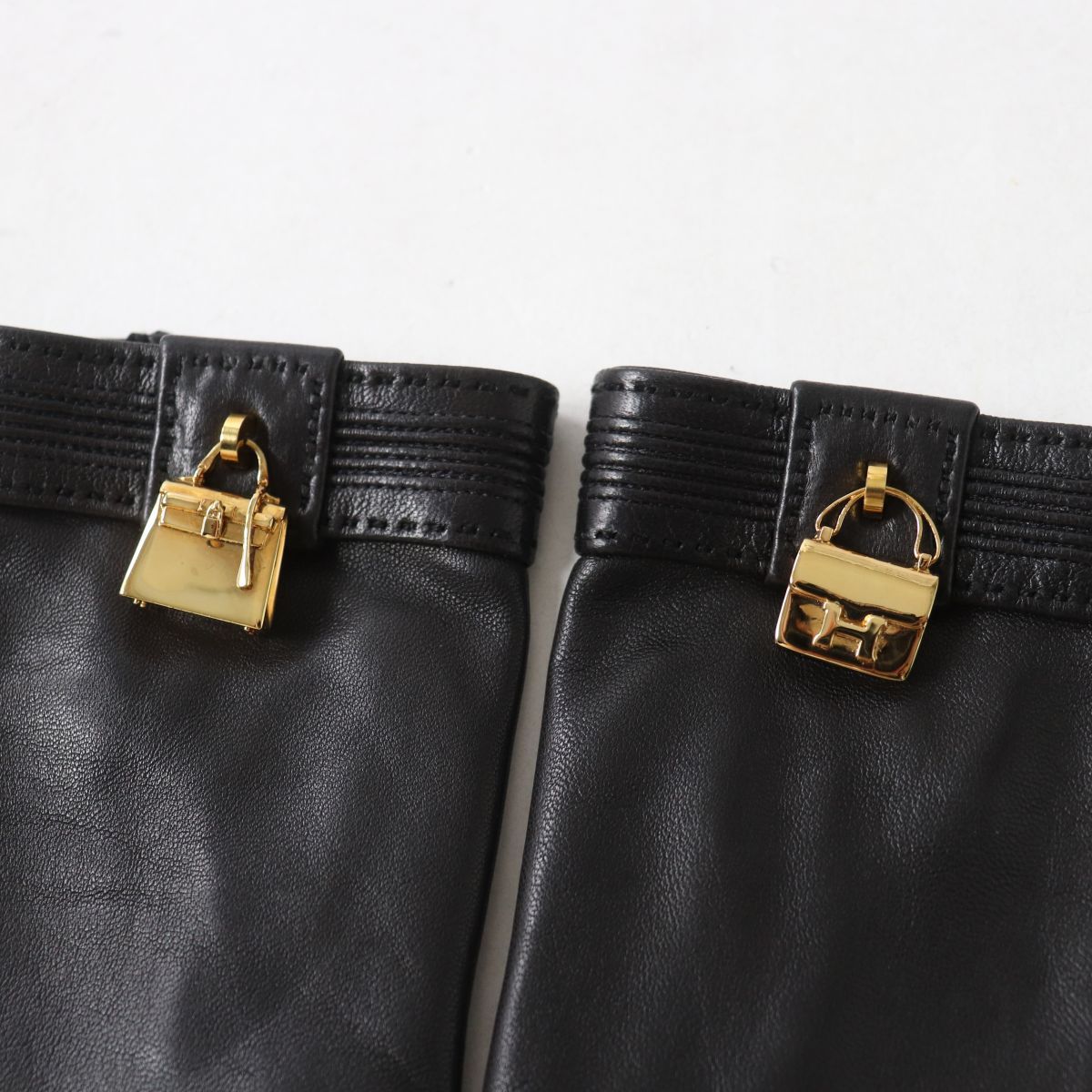 専用HERMESエルメス コンスタンス&ケリーレザーグローブ ゴールド金具