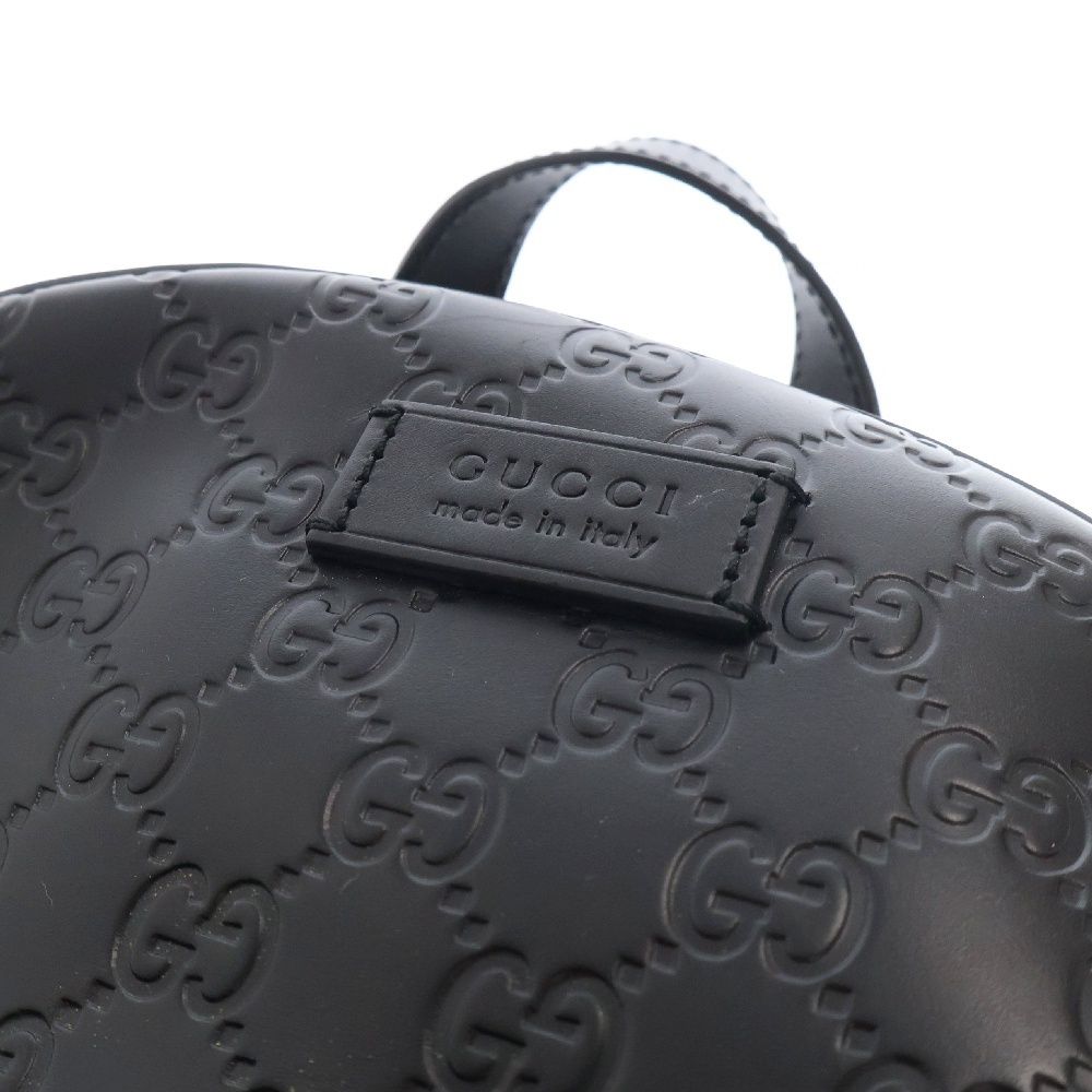 GUCCI (グッチ) グッチシマ GGロゴ レザー リュック バック