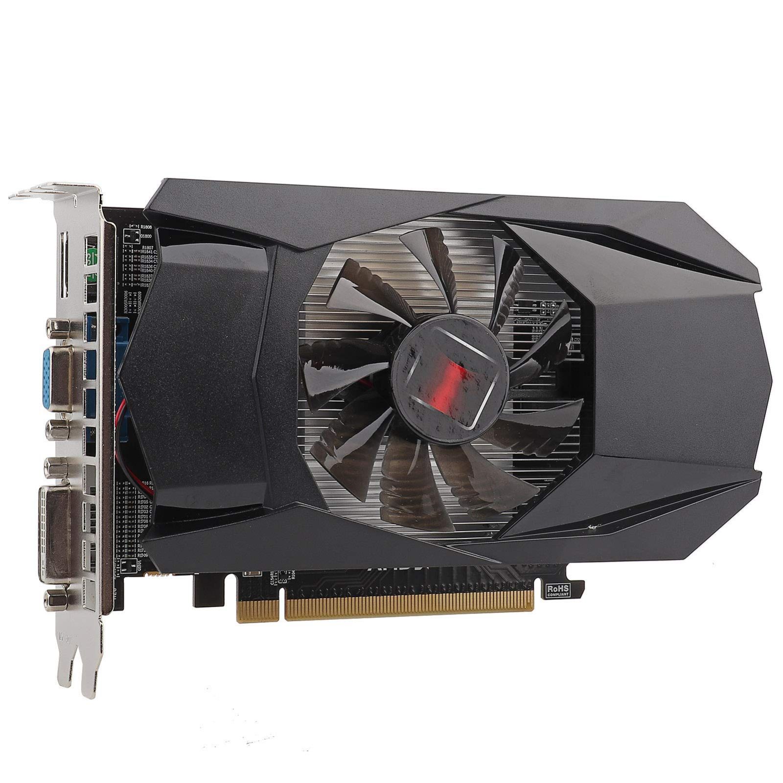 DDR5グラフィックスカード PCI Express 2.0ゲームビデオカード 128ビット 650MHz 1GB コンピュータ部品 DirectX12に交換適用