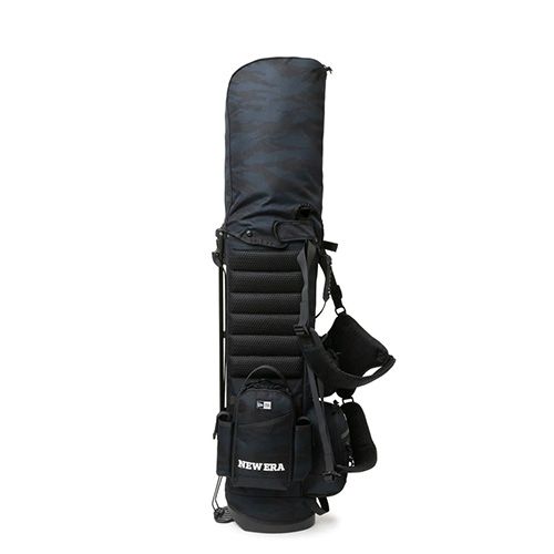 キャディーバッグ スタンド式 ワードマークロゴ ブラック × ウッド