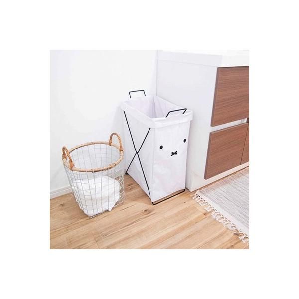 オカトー ミッフィー miffy 折りたたみ ランドリーバスケット 縦型 42L 顔だけミッフィー 幅24×奥行42×高さ55.5cm