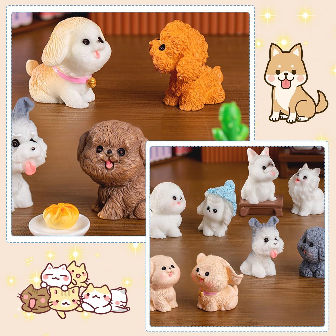 【まーちゃんさま】*pottery animal ✵ツリーを見つめる ワンちゃん ୨୧ さみしがりわんわん ૮⁔. ̫ .⁔ა 産まれたよ ふわふわ