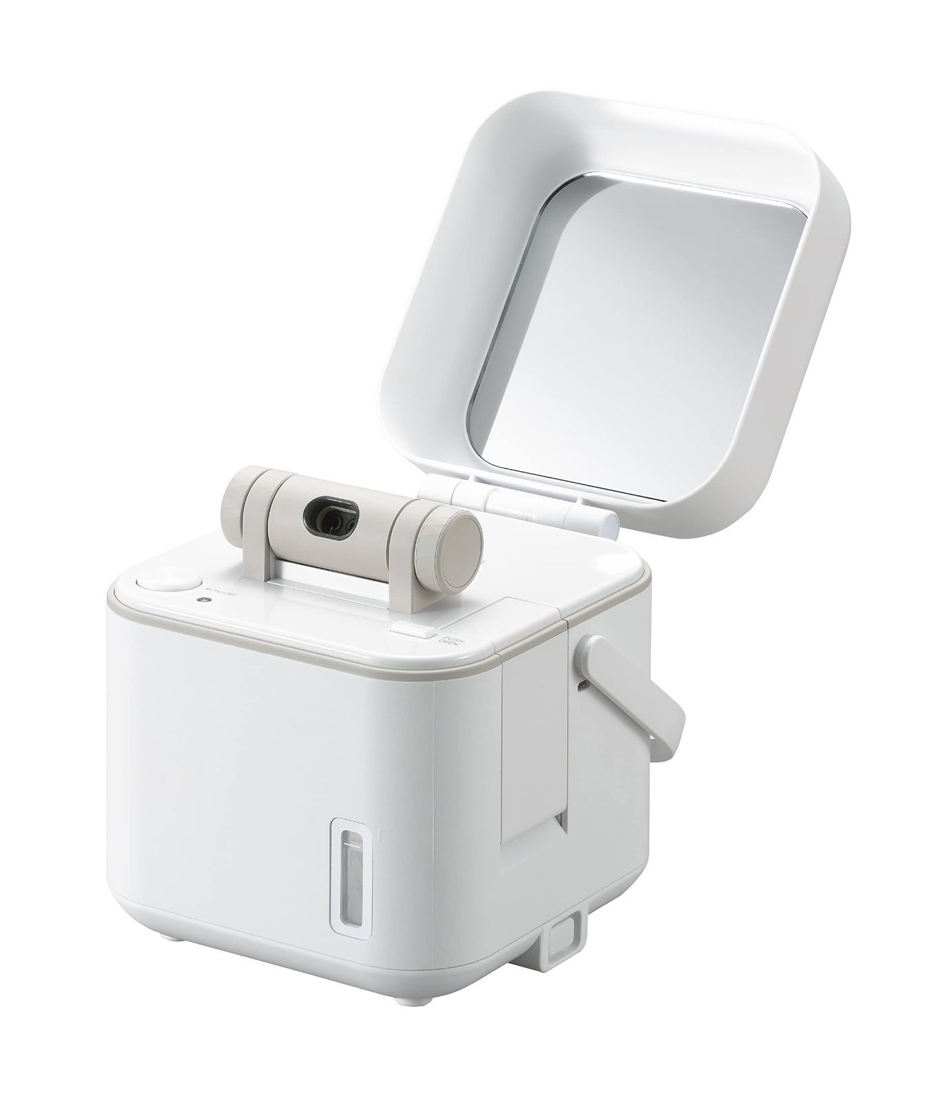 ツインバード フェイススチーマー コンパクト イオンスチーム 美顔器 ミラー付 毛穴ケア 水道水対応 パールホワイト 白 ESH-2787W