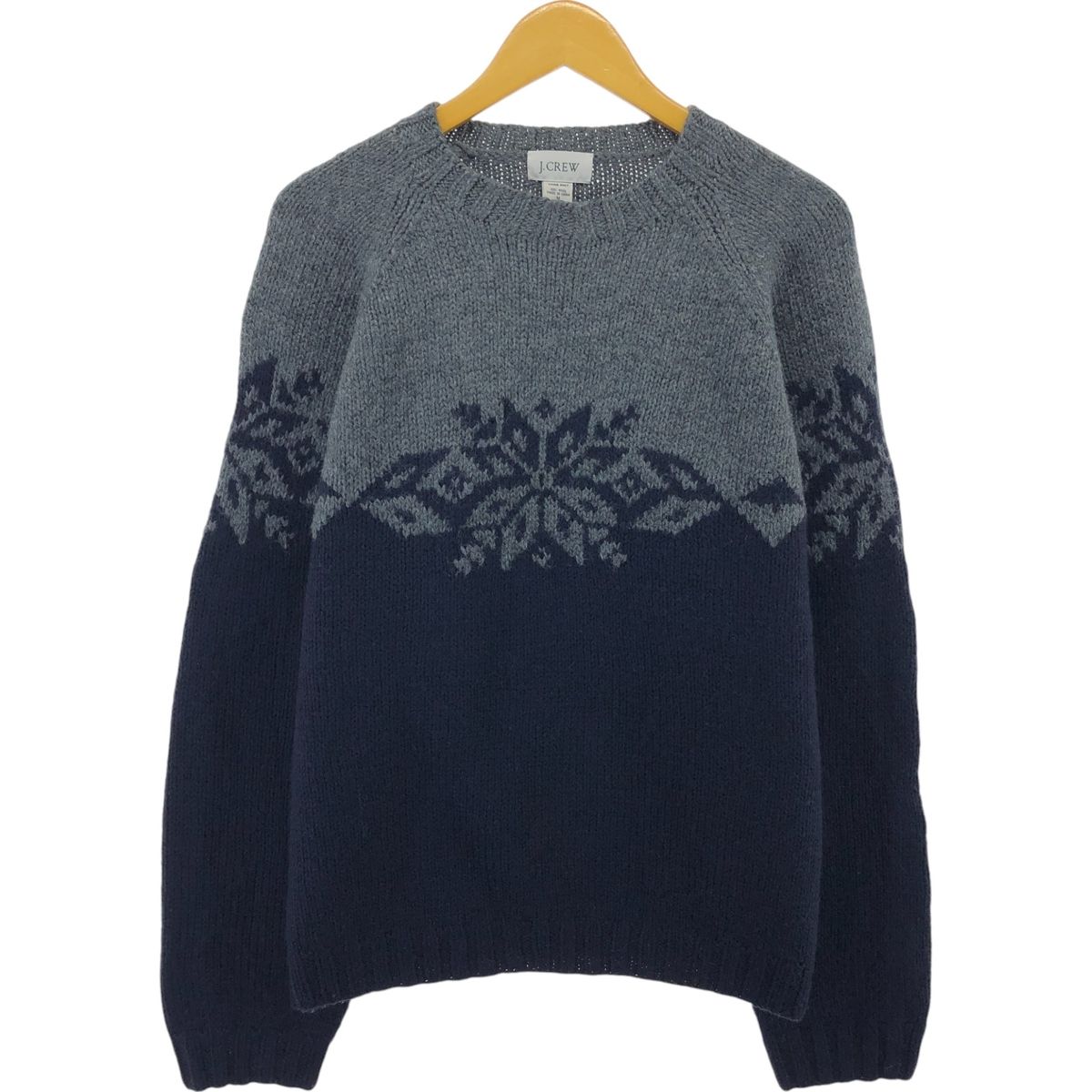 古着 90年代 ジェイクルー J.Crew HAND KNIT スノー柄 雪柄 