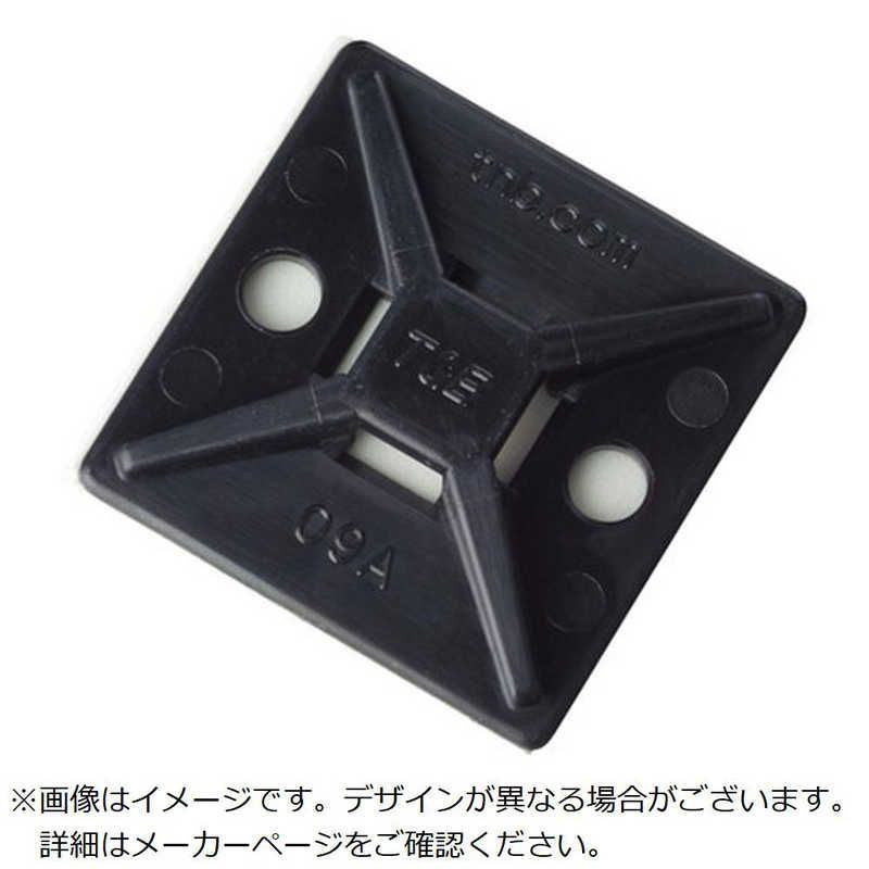 ABB TY Rap 結束バンド用マウントベース ねじ固定 粘着テープ付き 4方向マウンティングベース耐候 黒色 大袋 タイ幅最大3 6 mm 入り TC 344 AX