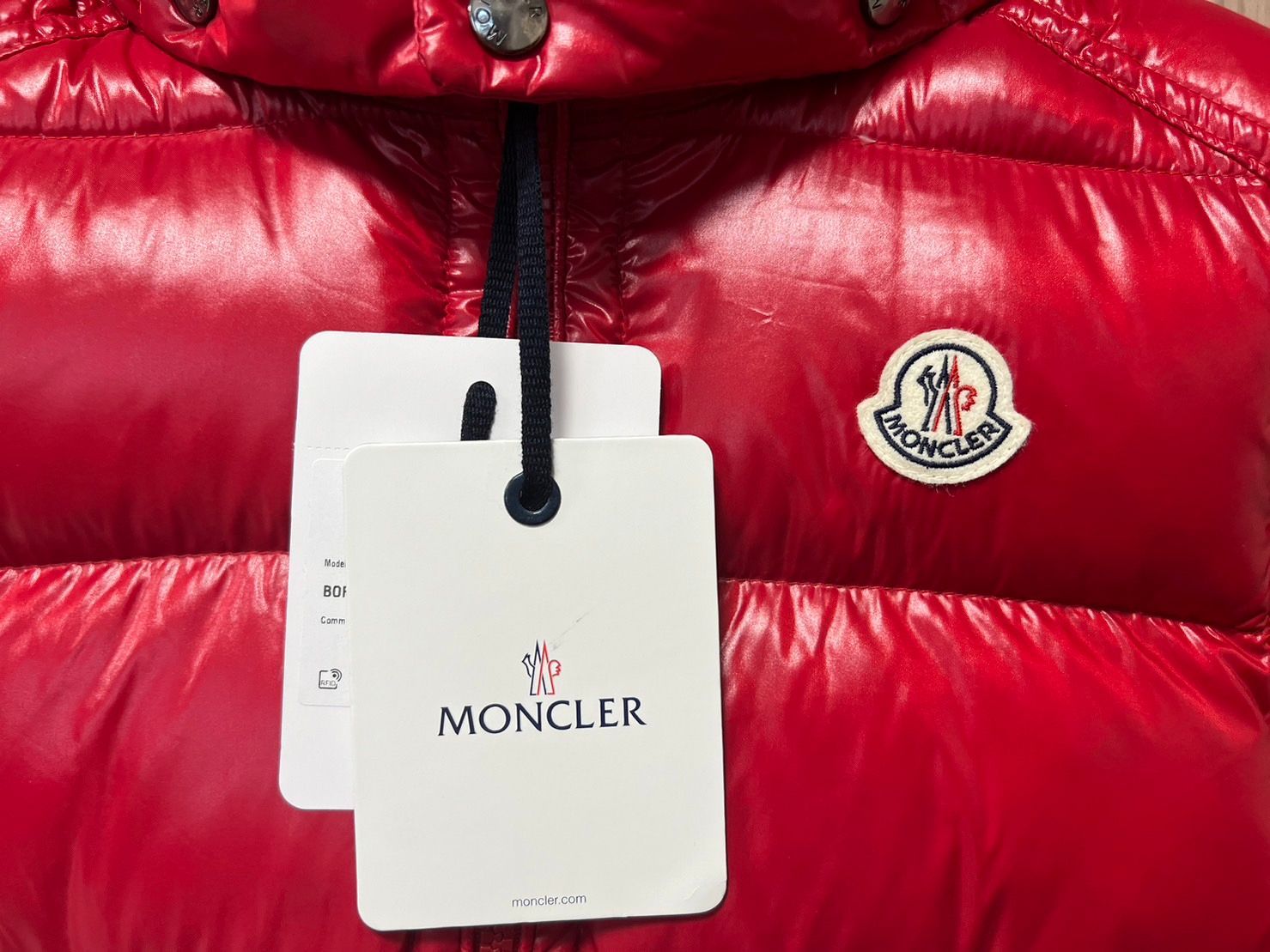 ☆未使用タグ付き☆ MONCLER BORMES ボルム ダウンベスト レッド色 TG0 