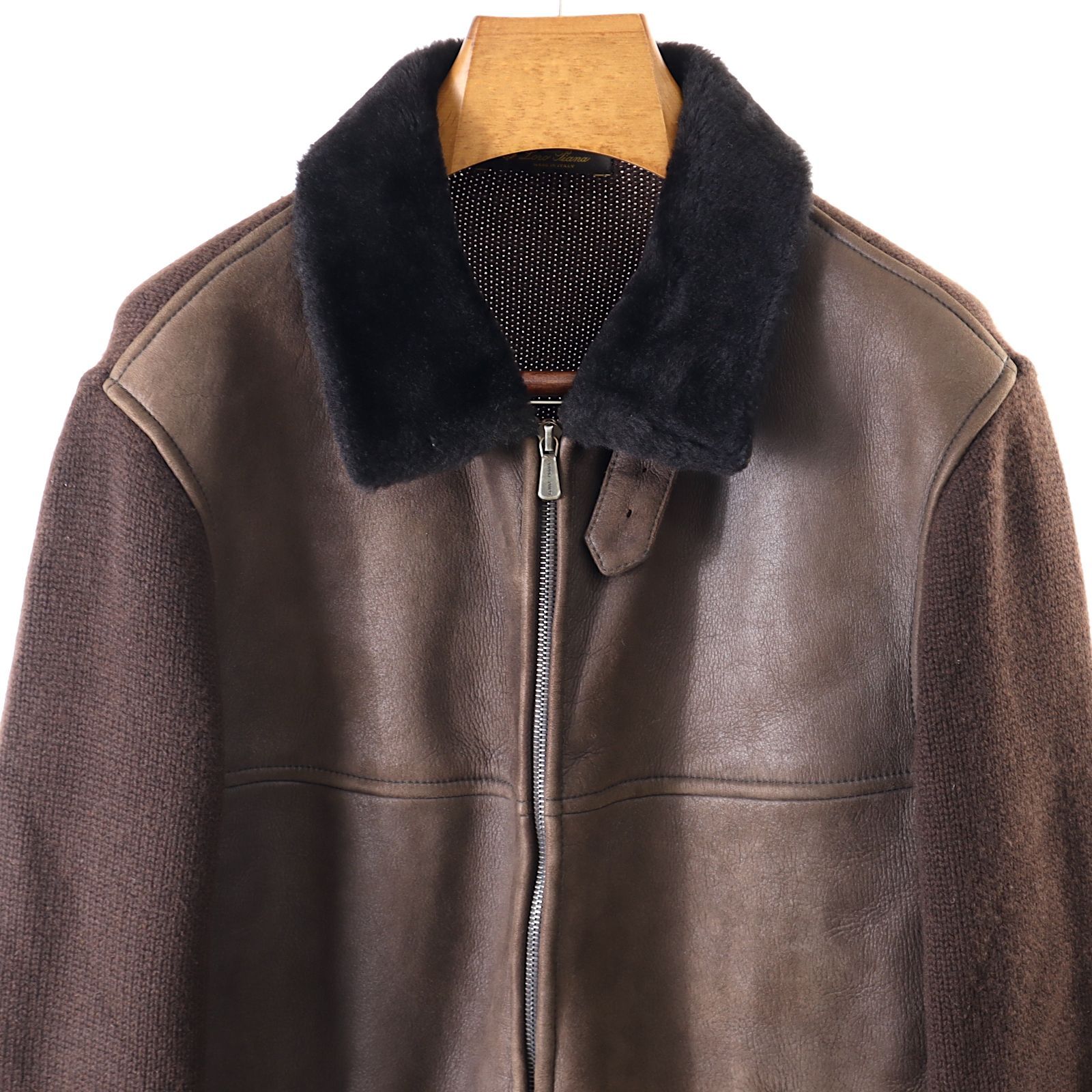 美品 ロロピアーナ Loro Piana イタリア製 最高級 ラムスキン レザー 