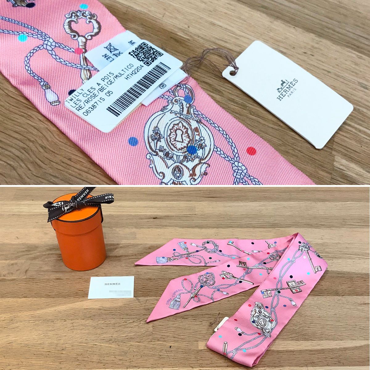 最終お値下げ【美品】HERMESエルメス　ツイリー　ピンク　鍵 HERMES - 新品＊エルメス＊ツイリー＊セラフェット＊ピンク