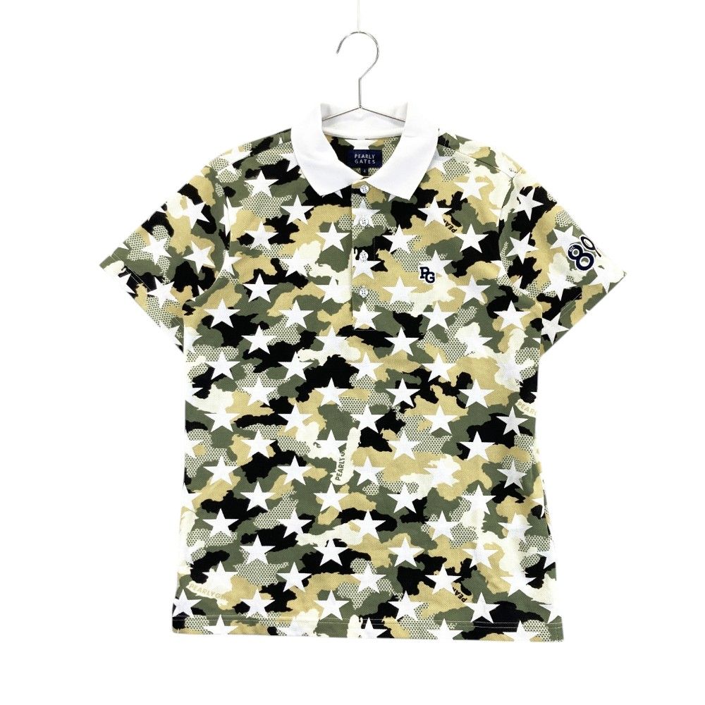 新品パーリーゲイツ ポロシャツ　カモフラ柄 サイズ：4 PEARLY GATES パーリーゲイツ 半袖ポロシャツ カモフラ総柄
