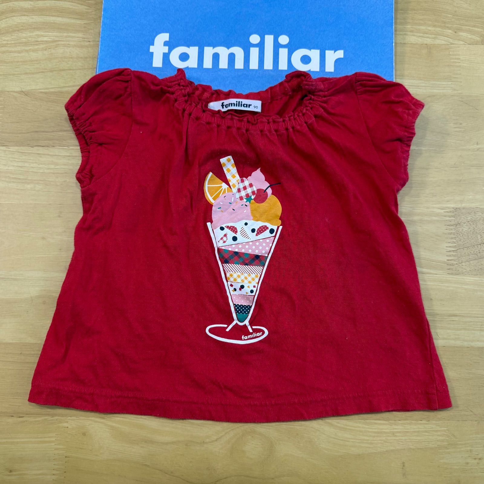 今季　ファミリア　トップス　90 値下げファミリアセーラーTシャツトップス90