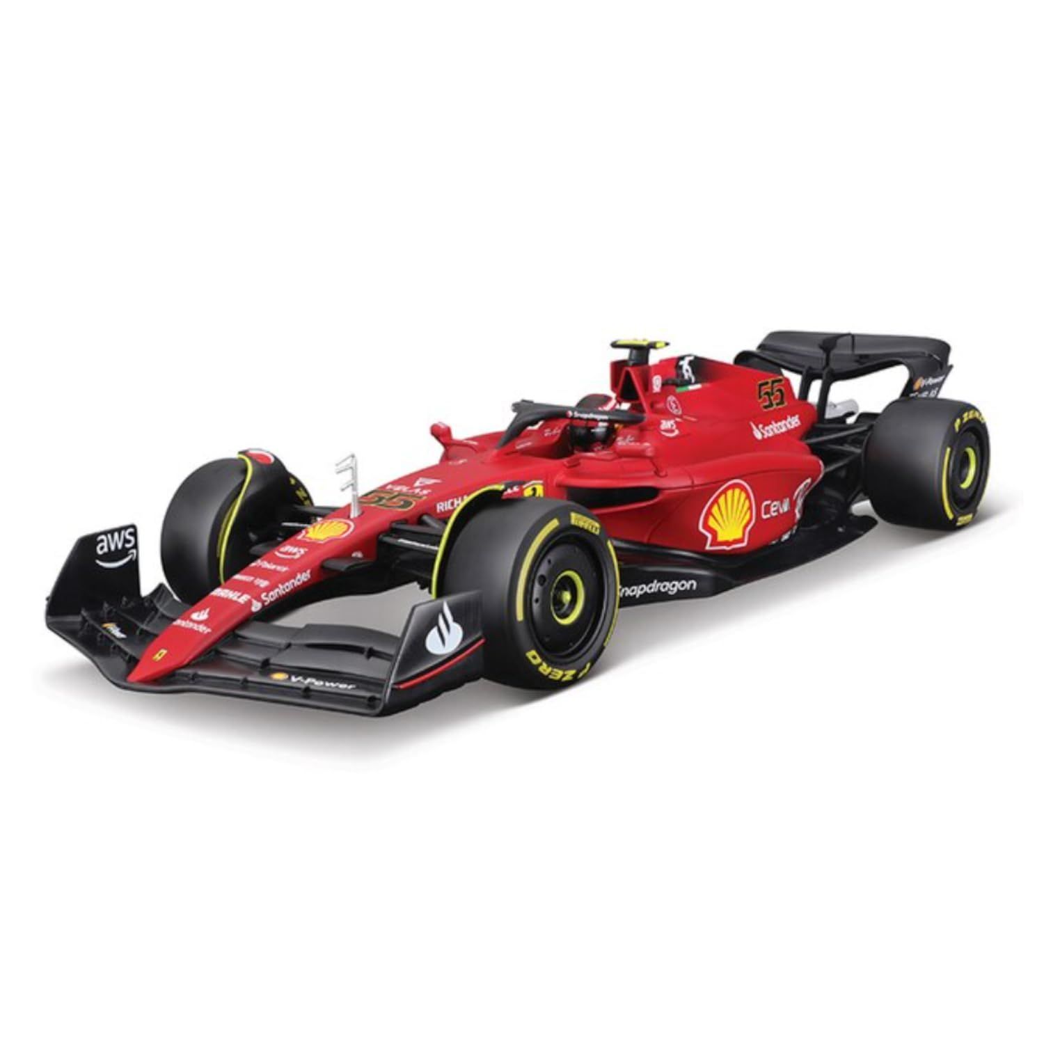 ブラーゴ 1/18 フェラーリ F1-75 カルロス サインツ Bburago 1