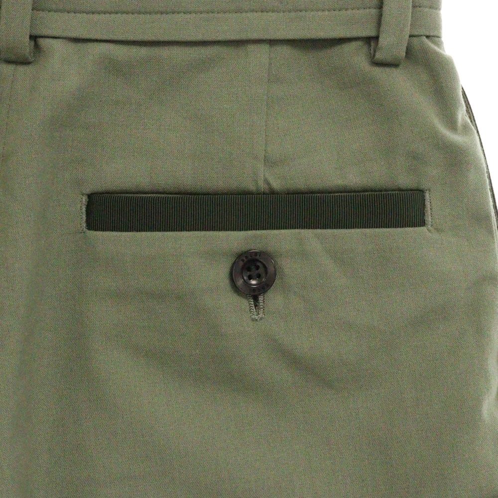 Sacai サカイ プリーツショートパンツ タックショーツ カーキ