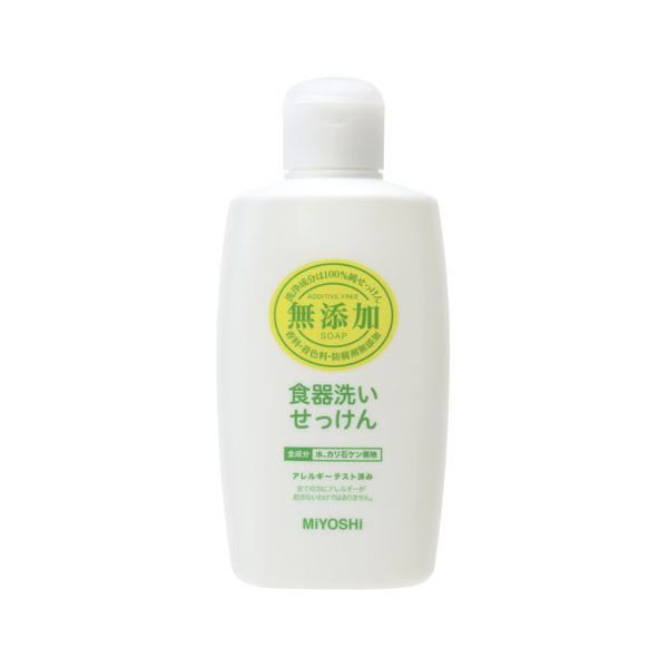 まとめ）ミヨシ石鹸 無添加食器洗いせっけん 本体370ml 1本【×20セット