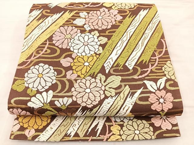 平和屋着物◎六通柄袋帯 京洛葵祭の図 金銀糸 正絹 逸品