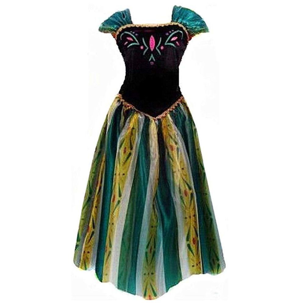 アナと雪の女王コスチュームアナドレス戴冠式コスプレプリンセスアナM