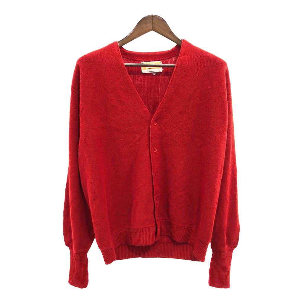 USA製 古着 ジャンセン アクリル カーディガン レッド usa製90s
