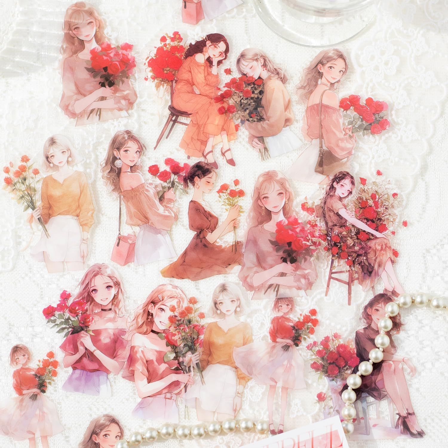 Alideco 120枚 シール フレークシール コラージュ 素材