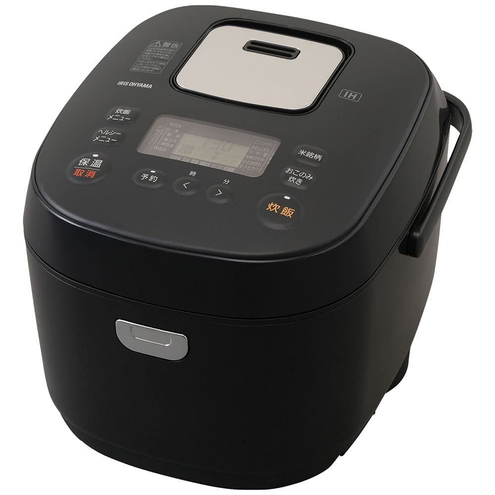 40銘柄炊き分け機能 厚火釜 IH式 玄米 1升 10合 RC-IK10-B 炊飯器 ブラック アイリスオーヤマ