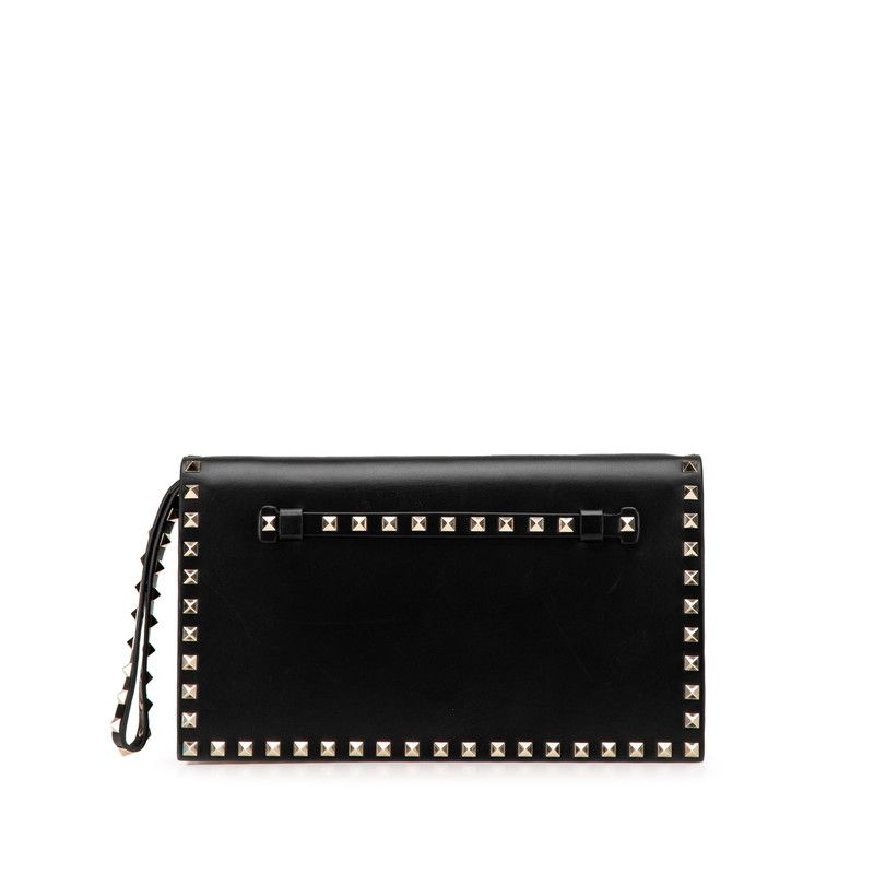 ヴァレンティノ ロックスタッズ ブラック レザー レディース VALENTINO 1-0207468