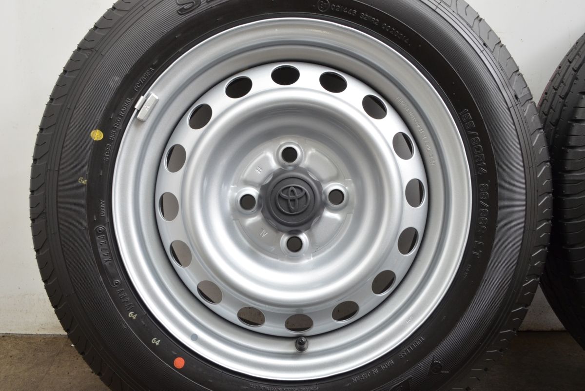 新車外し トヨタ プロボックス ４本セット 155/80 R14 5J 新車外し 2024年製】トヨタ プロボックス 純正 14in 5J +39