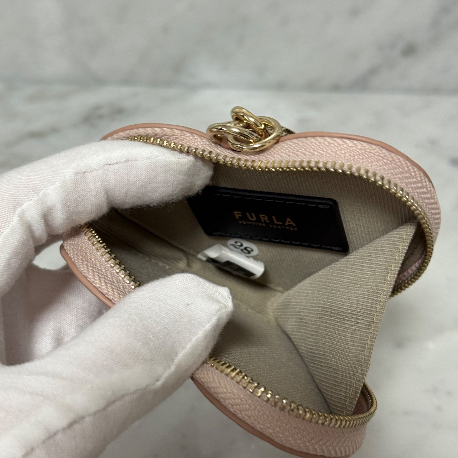 新品 未使用 FURLA フルラ コインケース 小銭入れ ハート ピンク 