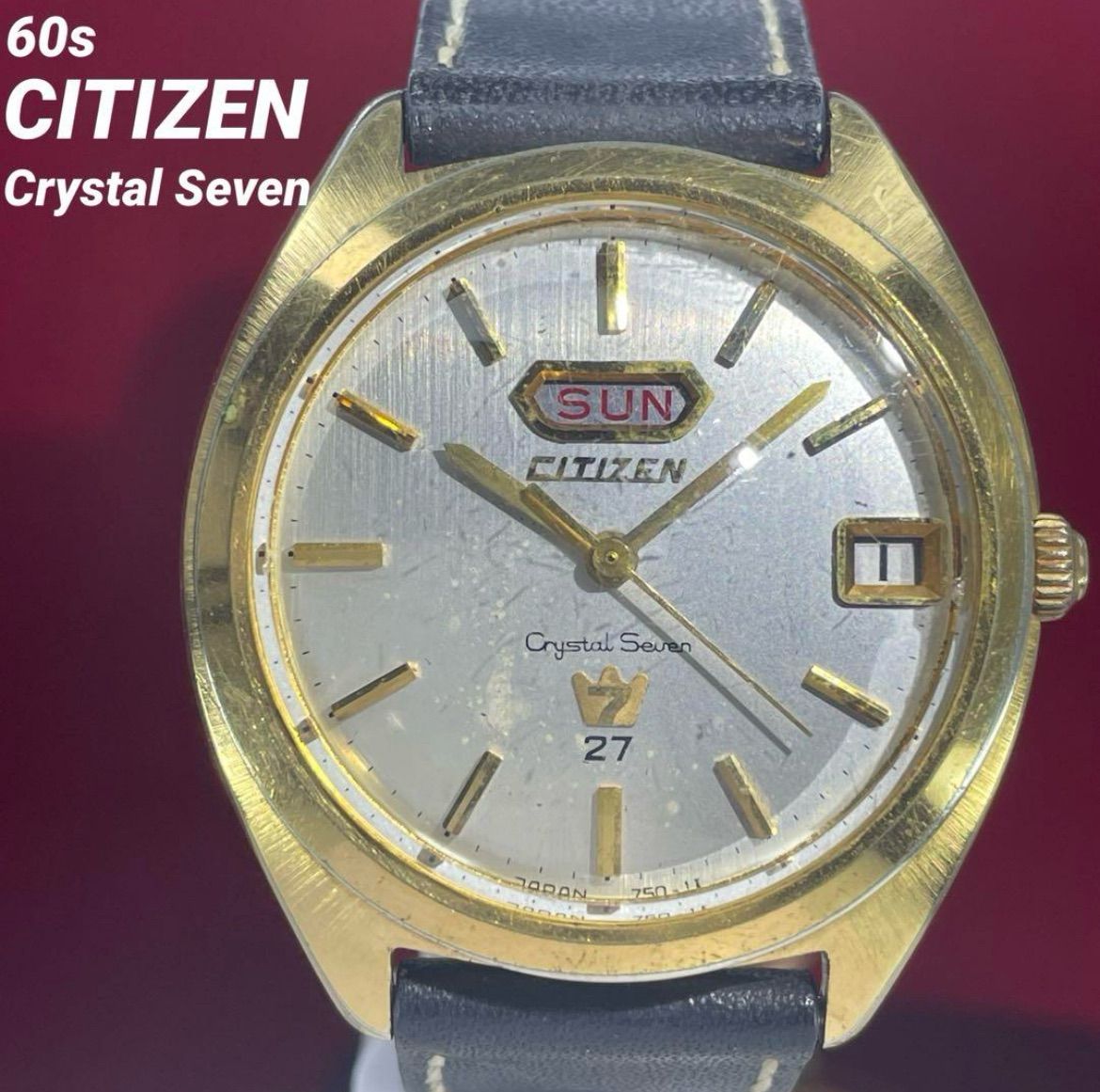 60s CITIZEN クリスタルセブン 自動巻 C.G.P 腕時計