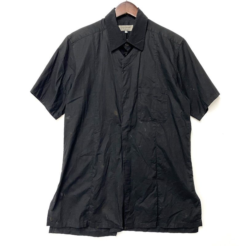 品 Yohji Yamamoto POUR HOMME ヨウジヤマモトプールオム H0-B70-056 SS ショートスリーブ LAYERED SHIRT レイヤード シャツ トップス 半袖 140-251017-ya-02-izu
