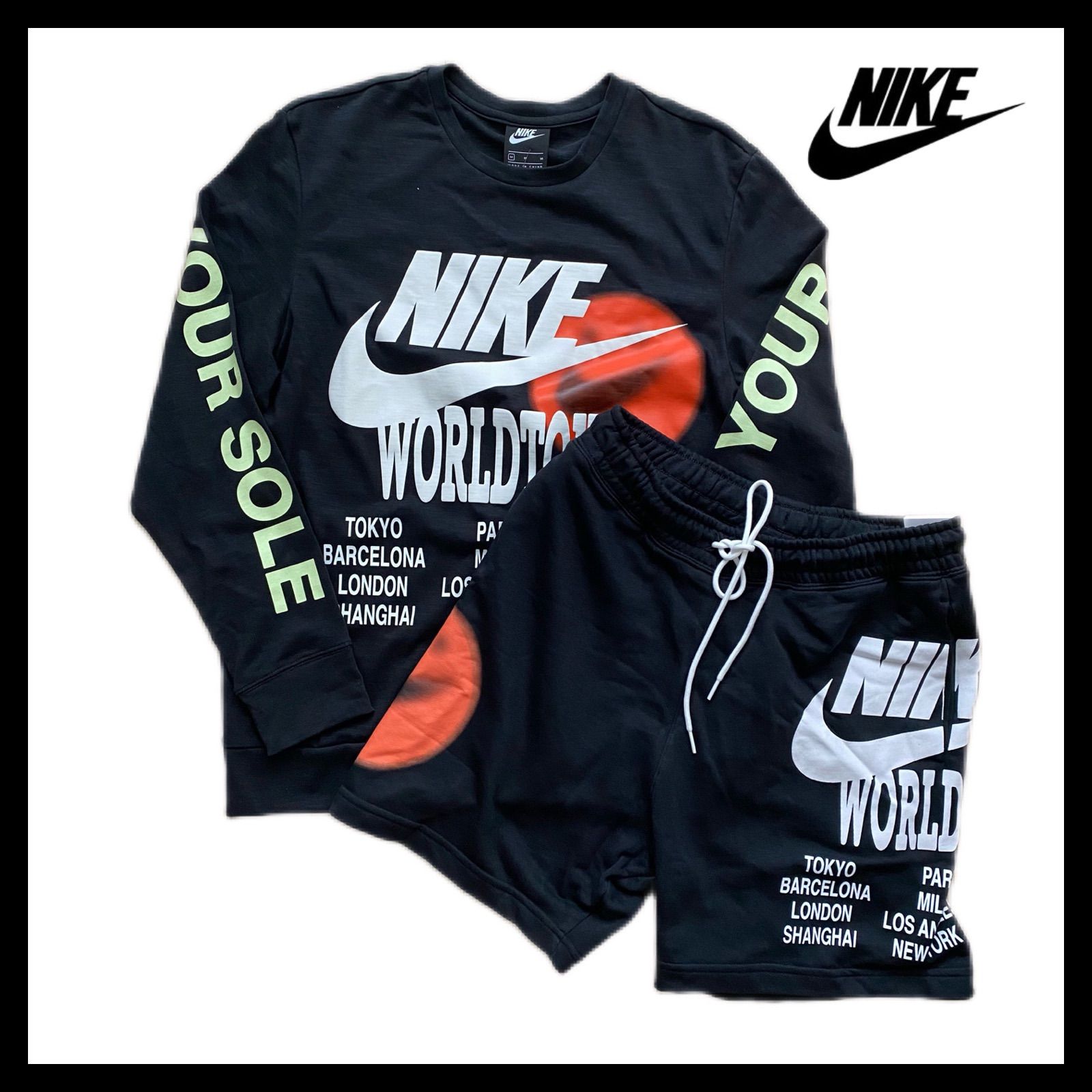 新品】NIKE ナイキ WORLDTOUR ロンT 短パン セットアップ - メルカリ