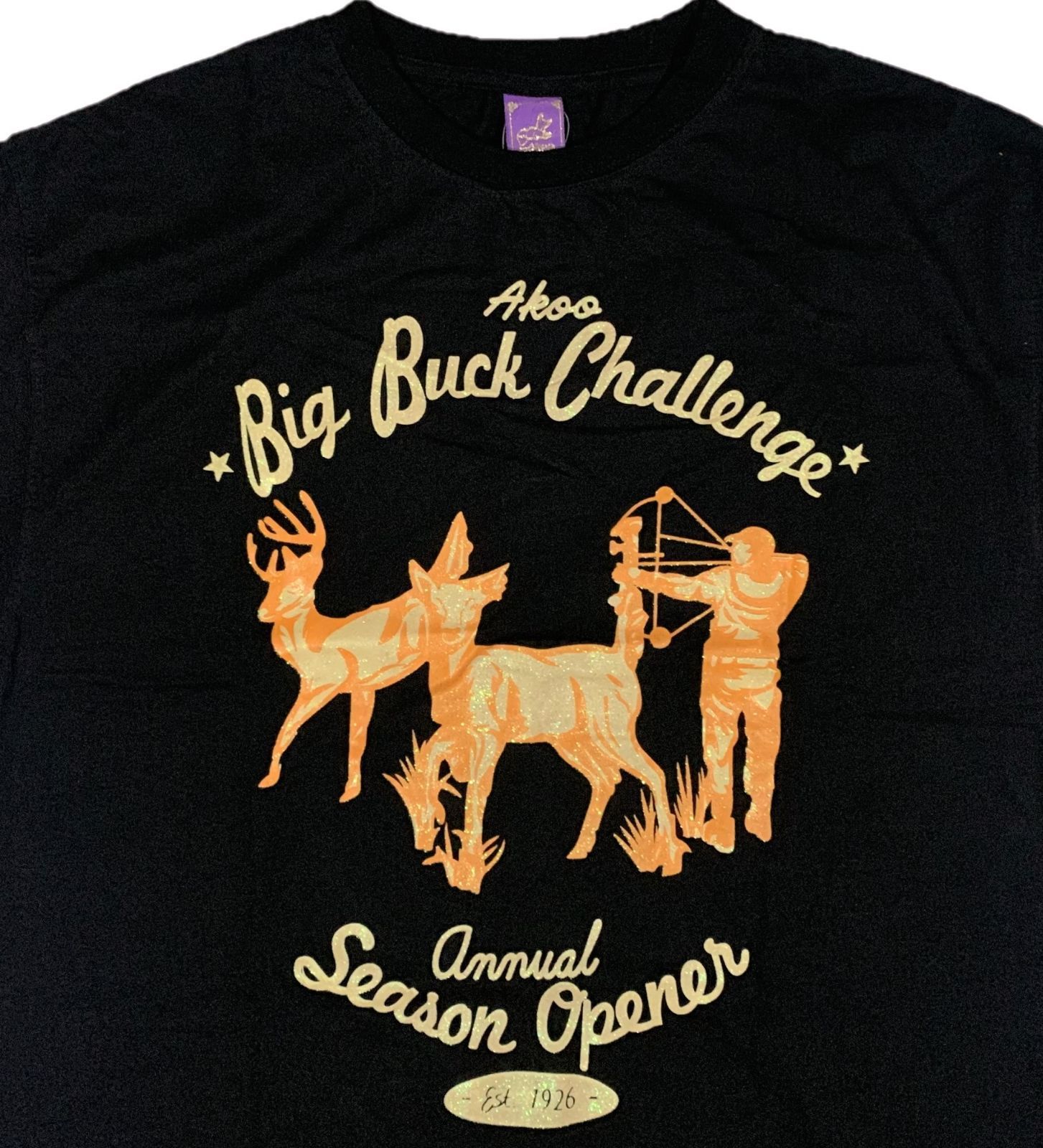 Akoo アクー Big Buck Challengeデザイン Tシャツ XXL
