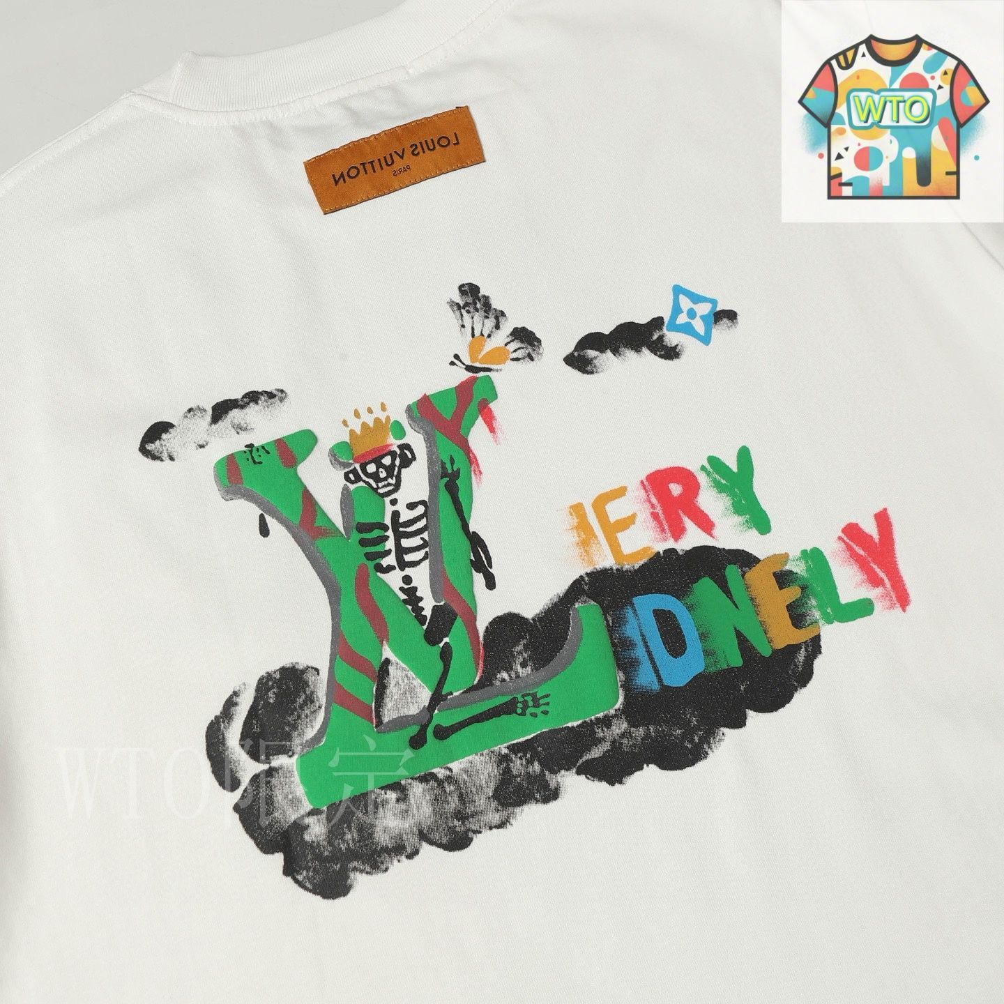 【清楚で高級感漂うデザインが魅力♪】Louis Vuitton★Tシャツ 今日特価】Louis Vuitton 25ss 三円環モノグラム刺繍 T シャツ-3