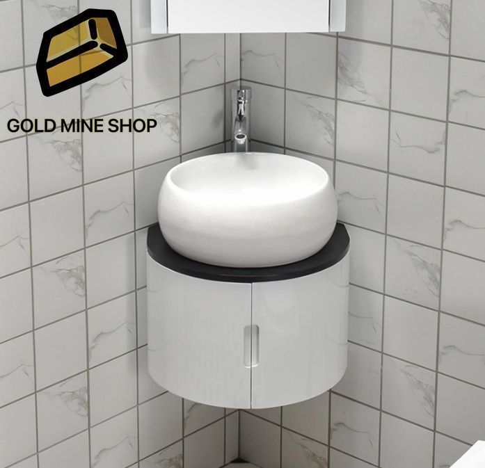 手洗いシンク 洗面ボウル ボール 化粧台 手洗いボウル 壁掛け 小さい手洗い器 トイレ手洗い器 コーナーバスルームバニティキャビネット 小